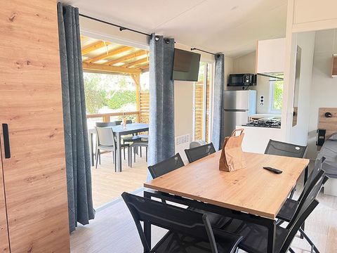 Mobilhome 6 personnes - Mobil home Quinson - 33m² - 3 chambres + TV + A/C