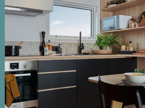 MOBILHOME 6 personnes - TAOS Luxe 40m2 terrasse 35m2+ jacuzzi privatif  - 6 pers 3 chambres 2 salles de bain - clim