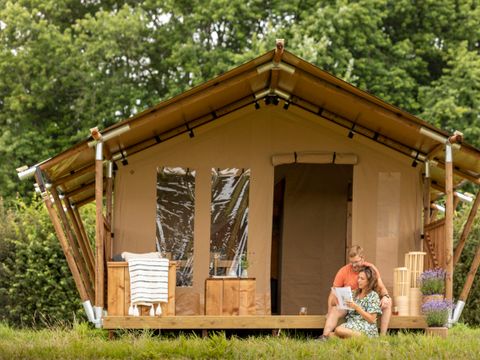 TENTE TOILE ET BOIS 5 personnes - Tente Lodge COCOONING 2 Chambres sans sanitaires