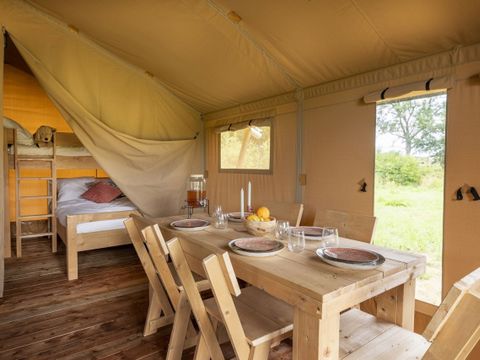 TENTE TOILE ET BOIS 5 personnes - Tente Lodge COCOONING 2 Chambres sans sanitaires