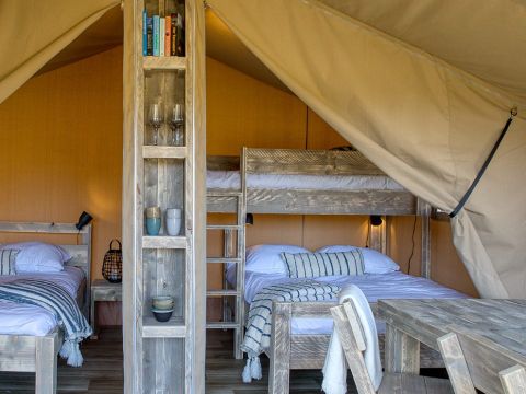 TENTE TOILE ET BOIS 5 personnes - Tente Lodge COCOONING 2 Chambres sans sanitaires