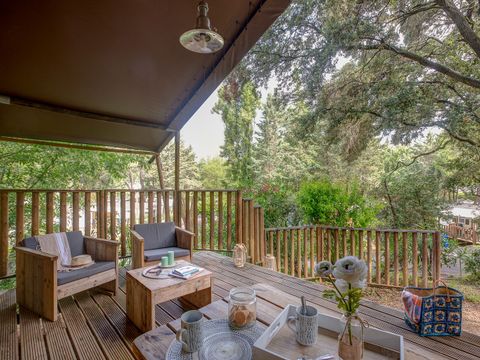 TENTE TOILE ET BOIS 5 personnes - LODGE SAFARI 5p 2ch ****