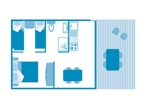 TENTE TOILE ET BOIS 5 personnes - LODGE SAFARI 5p 2ch ****