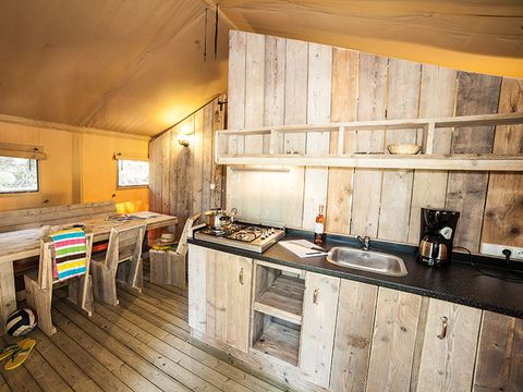TENTE TOILE ET BOIS 5 personnes - LODGE SAFARI 5p 2ch ****