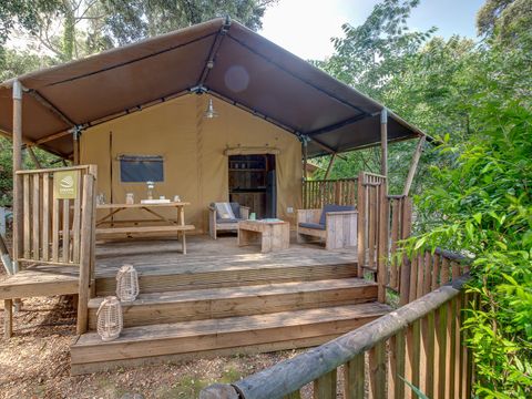 TENTE TOILE ET BOIS 5 personnes - LODGE SAFARI 5p 2ch ****