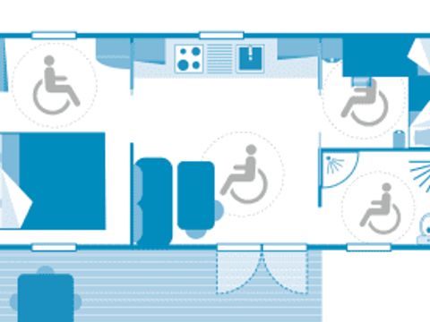 MOBILHOME 5 personnes - Cottage 4/5p 2ch clim *** PMR