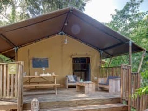 Tente en toile et en bois 5 personnes - Lodge Safari 5p 2ch ****