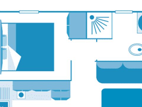 MOBILHOME 2 personnes - Cottage 2p 1ch clim ****