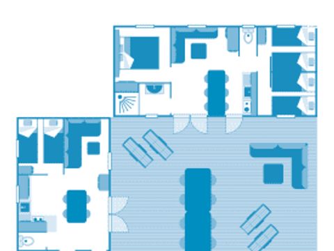MOBILHOME 10 personnes - Cottage FRIENDS 10p 5ch clim ****