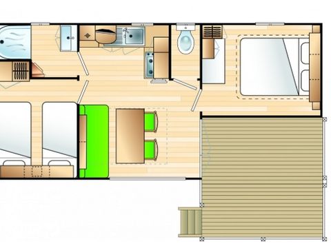MOBILHOME 6 personnes - Standard 29m² - Climatisation