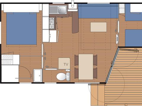 MOBILHOME 4 personnes - Cottage Confort 29m² - sans climatisation