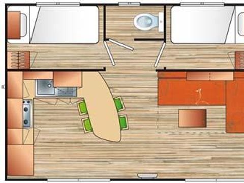 MOBILHOME 5 personnes - Grand Visio Confort + Clim + TV