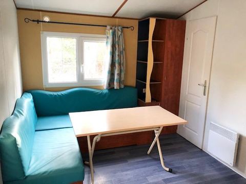 MOBILHOME 5 personnes - HAWAI 2 chambres - 28m² - avec CLIM + TV - terrasse couverte 13 m²