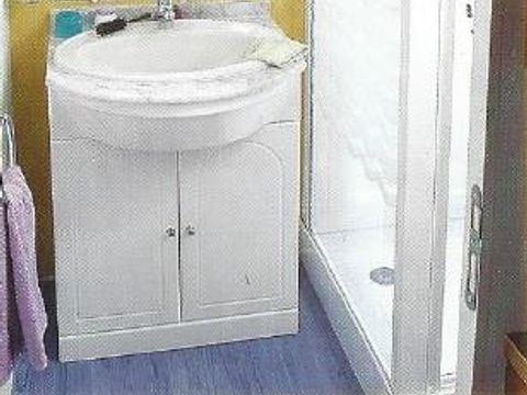 MOBILHOME 5 personnes - HAWAI 2 chambres - 28m² - avec CLIM + TV - terrasse couverte 13 m²