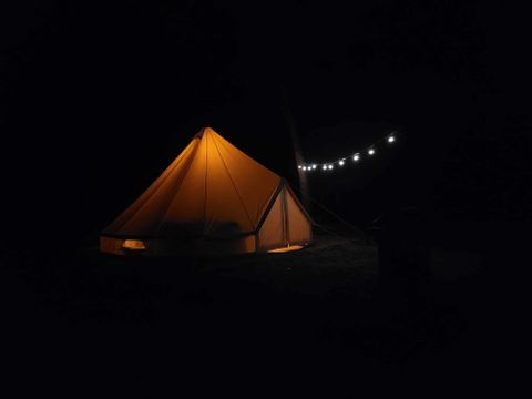 Tente en toile et en bois 4 personnes - Tente Lodge max 4pers (3 adultes max)