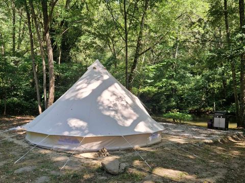 Tente en toile et en bois 4 personnes - Tente Lodge max 4pers (3 adultes max)