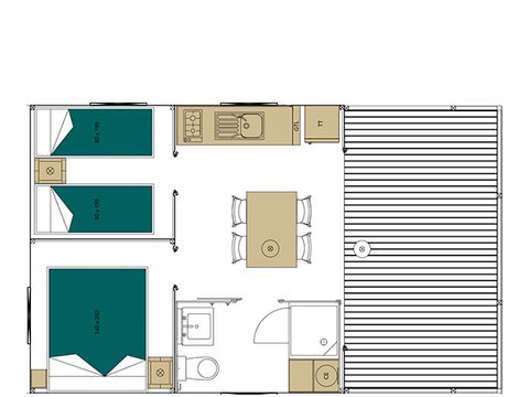 LODGE 4 personnes - Lodge 2 ch. 4 pers.