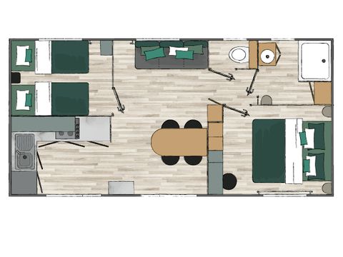 MOBILHOME 4 personnes - Mobil-home 2/4 pers AC