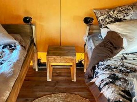 TENTE TOILE ET BOIS 2 personnes - Lodge Mini sur pilotis