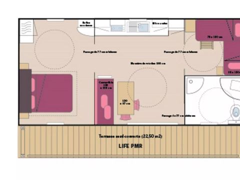 MOBILHOME 6 personnes - Mobil-Home PMR 3 Pièces 4/6 Personnes + TV