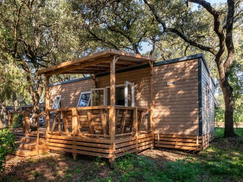 MOBILHOME 6 personnes - Premium | 3 Chambres | 6 Couchages | Terrasse semi couverte | 1 Salle de bain | Climatisation | TV