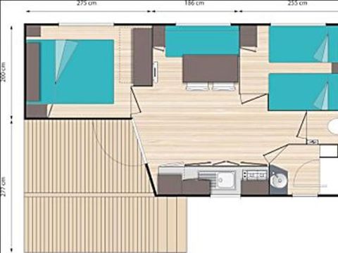 MOBILHOME 4 personnes - Sunn - 2 chambres