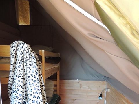 Tente en toile et en bois 4 personnes - Safari, 2 chambres (sans sanitaires)