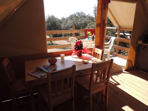 TENTE TOILE ET BOIS 4 personnes - Safari, 2 chambres (sans sanitaires)