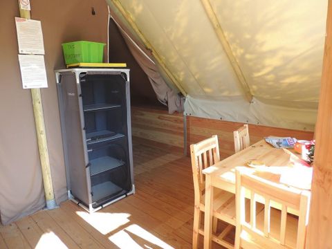 Tente en toile et en bois 4 personnes - Safari, 2 chambres (sans sanitaires)