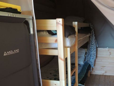 Tente en toile et en bois 4 personnes - Safari, 2 chambres (sans sanitaires)