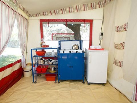 TENTE TOILE ET BOIS 5 personnes - Bungalow toilé | 2 Ch. | 4/5 Pers. | Sans SDB