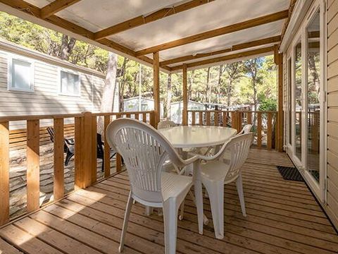 MOBILHOME 6 personnes - Comfort | 3 Ch. | 6 Pers. | Terrasse surélevée | Clim.