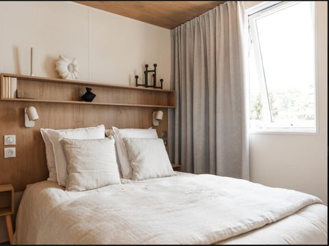 Hébergement 4 personnes - Mobil home Cottage Premium 2 Chambres - climatisation - Lave vaiselle