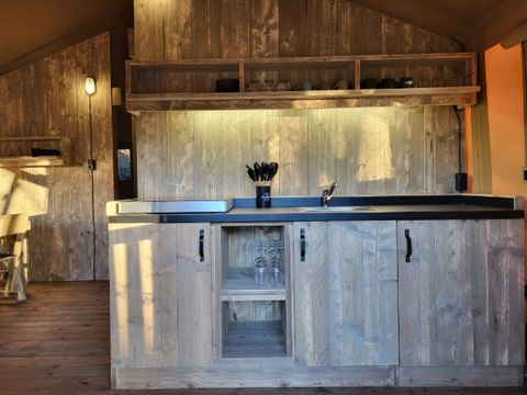 TENTE TOILE ET BOIS 6 personnes - Tente safari 6p avec sanitaires