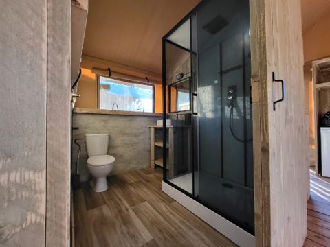 TENTE TOILE ET BOIS 6 personnes - Tente safari 6p avec sanitaires