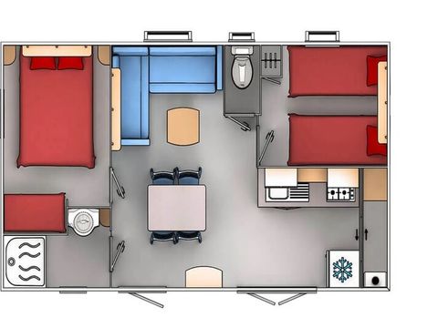 Mobilhome 4 personnes - Premium - 2 chambres