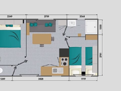 Mobilhome 4 personnes - Confort+ - 2 chambres