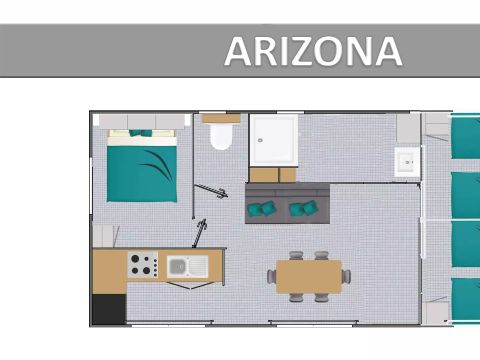 MOBILHOME 6 personnes - Colorado Standard 3 Pièces 4/6 Personnes Climatisé + TV