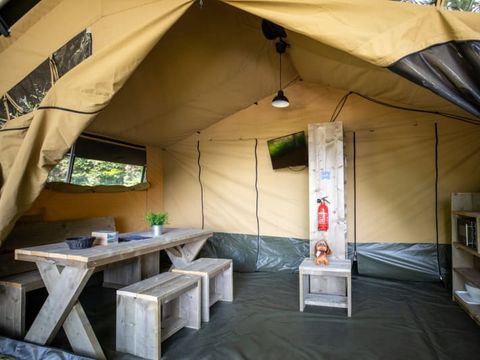 BUNGALOW TOILÉ 6 personnes - Bungalow tente Glamping Tournesol 4+2