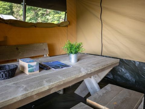 BUNGALOW TOILÉ 6 personnes - Bungalow tente Glamping Tournesol 4+2