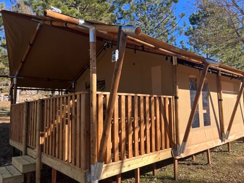 TENTE TOILE ET BOIS 5 personnes - Ciboulette