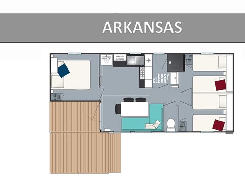 MOBILHOME 8 personnes - ARKANSAS CONFORT MOBILHOME 8 personnes - ARKANSAS CONFORT