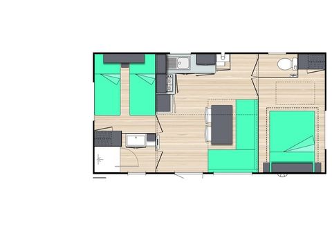 MOBILHOME 5 personnes - Ophea Ohara 4/5 personnes