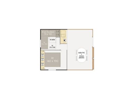 Tente en toile et en bois 5 personnes - Tithome 4/5 personnes