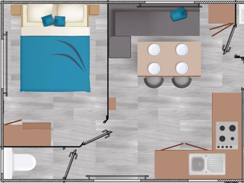 MOBILHOME 4 personnes - Oceane 4 pers