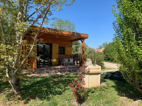 CHALET 5 personnes - COTTAGE PREMIUM 2ch - clim - LV - TV - BBQ-Ménage*,draps,draps de bain - 35m2+terrasse couverte 12m2