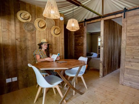 Tente en toile et en bois 5 personnes - Lodge Family