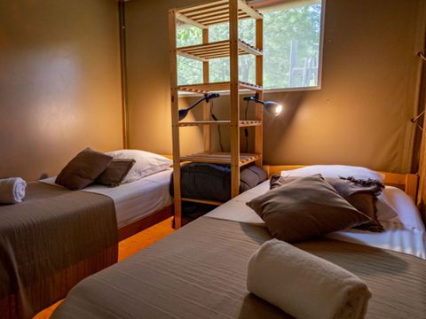 Tente en toile et en bois 5 personnes - Lodge Family
