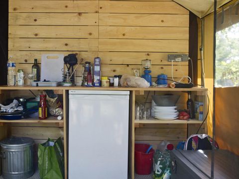 TENTE TOILE ET BOIS 5 personnes - Tente Lodge 4 ad + 1 enf - sans sanitaires 