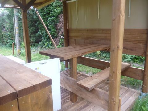 TENTE TOILE ET BOIS 2 personnes - Bivouac 5m² - sans sanitaires 